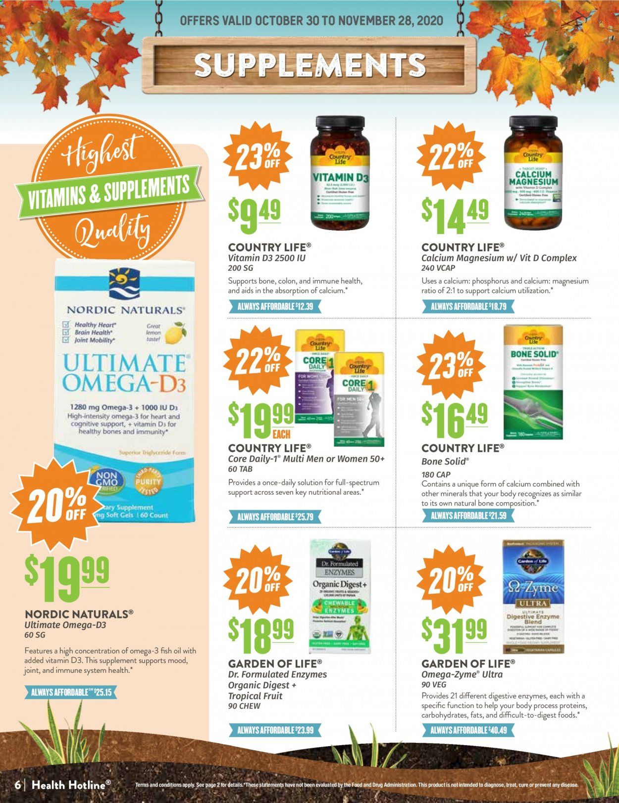 Natural Grocers Weekly Ad Flyer October 30 to November 28