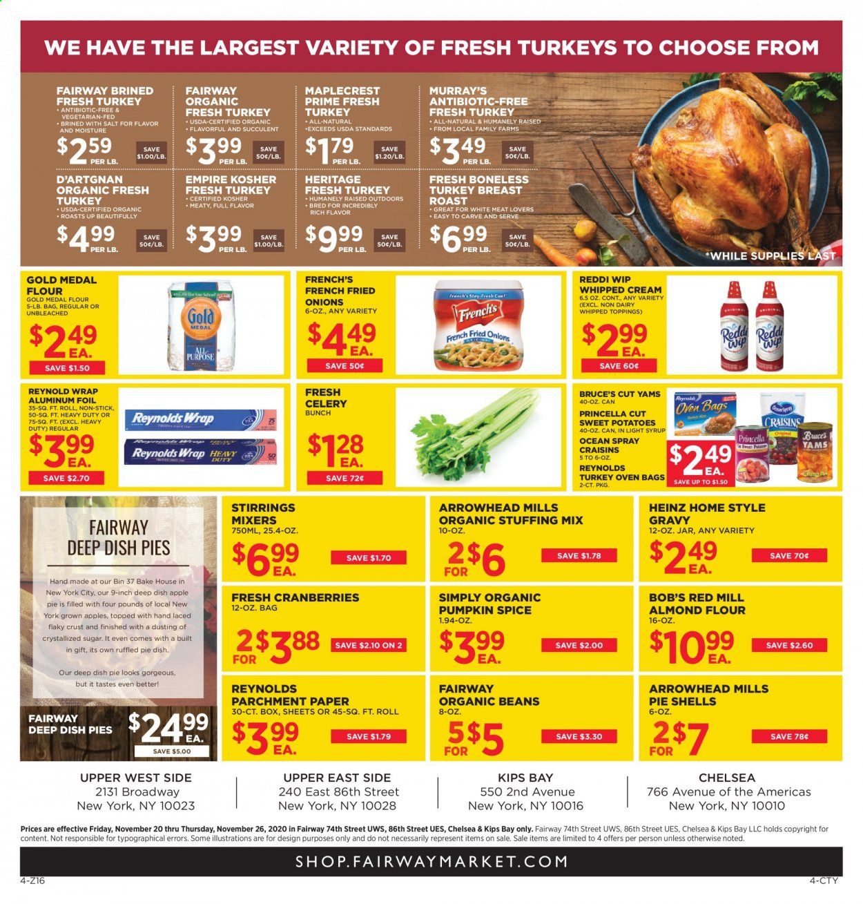 Fairway Market (CT, NJ, NY) Weekly Ad Flyer November 20 to November 26