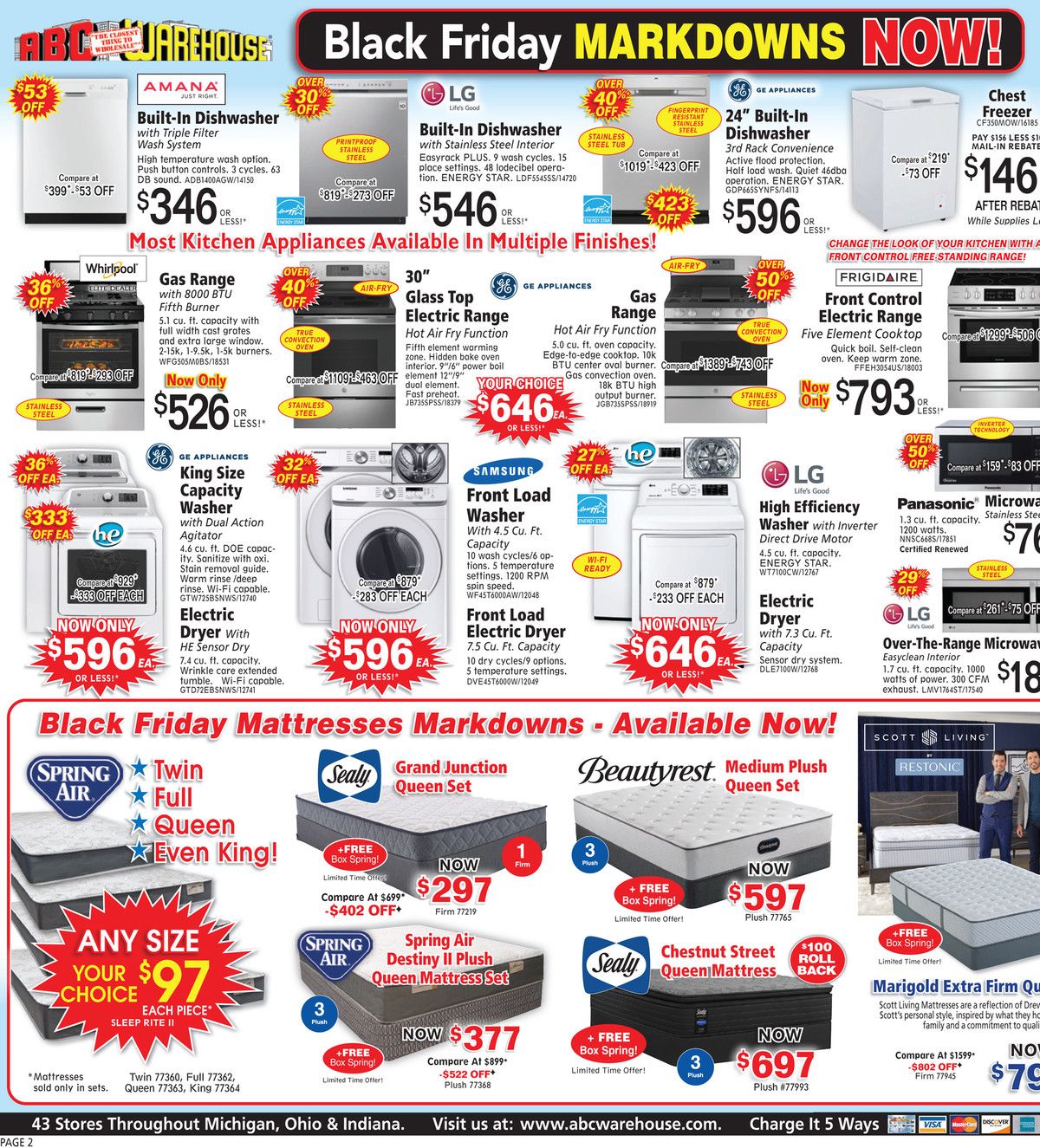 ABC Warehouse Black Friday Weekly Ad Flyer November 22 to November 27, 2020