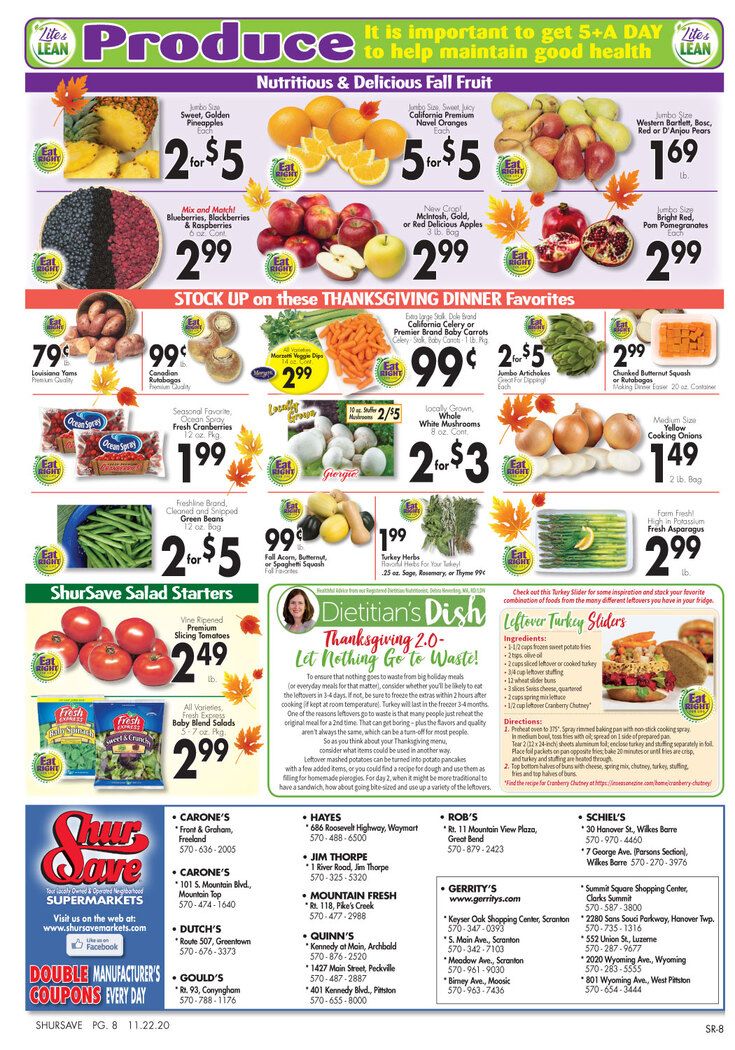 Gerrity's Supermarket Thanksgiving Weekly Ad Flyer November 22 to November 28, 2020
