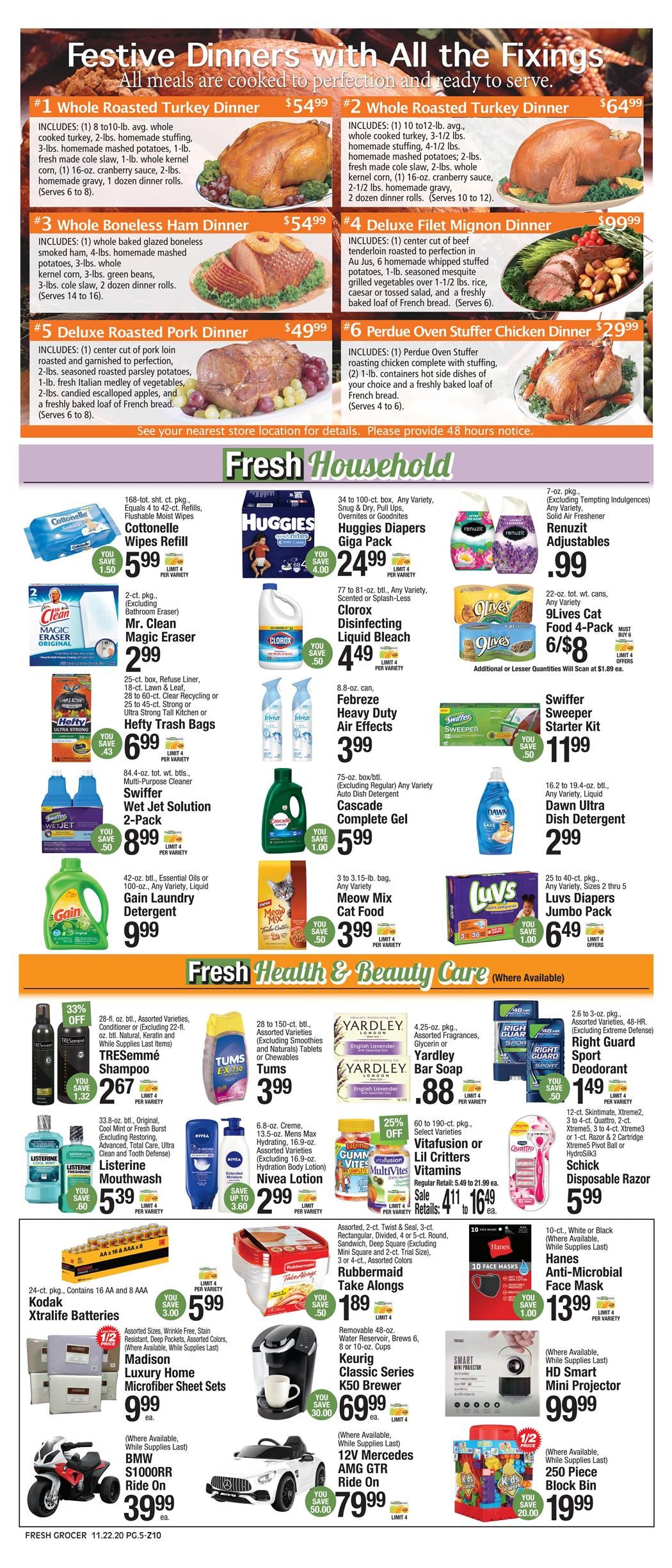 The Fresh Grocer Thanksgiving Weekly Ad Flyer November 22 to November 28, 2020