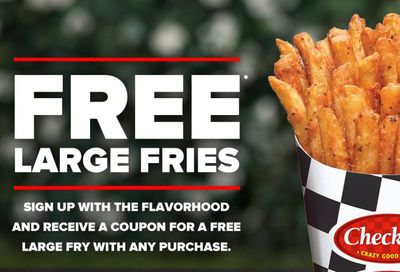 Sign Up for Checkers EClub and Get a Coupon for a Free Large Fries with Purchase