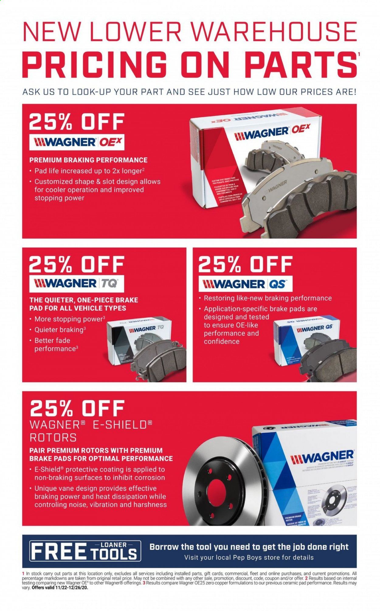 Pep Boys Weekly Ad Flyer November 22 to December 26