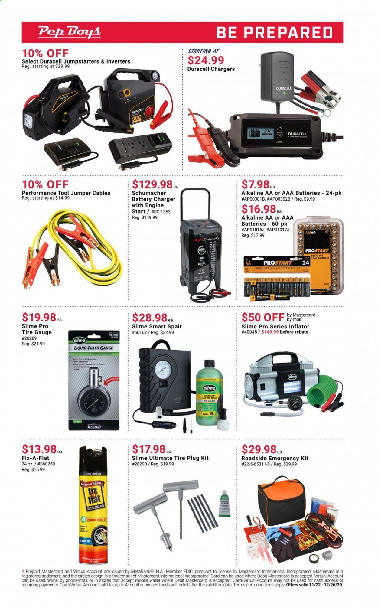 Pep Boys Weekly Ad Flyer November 22 to December 26