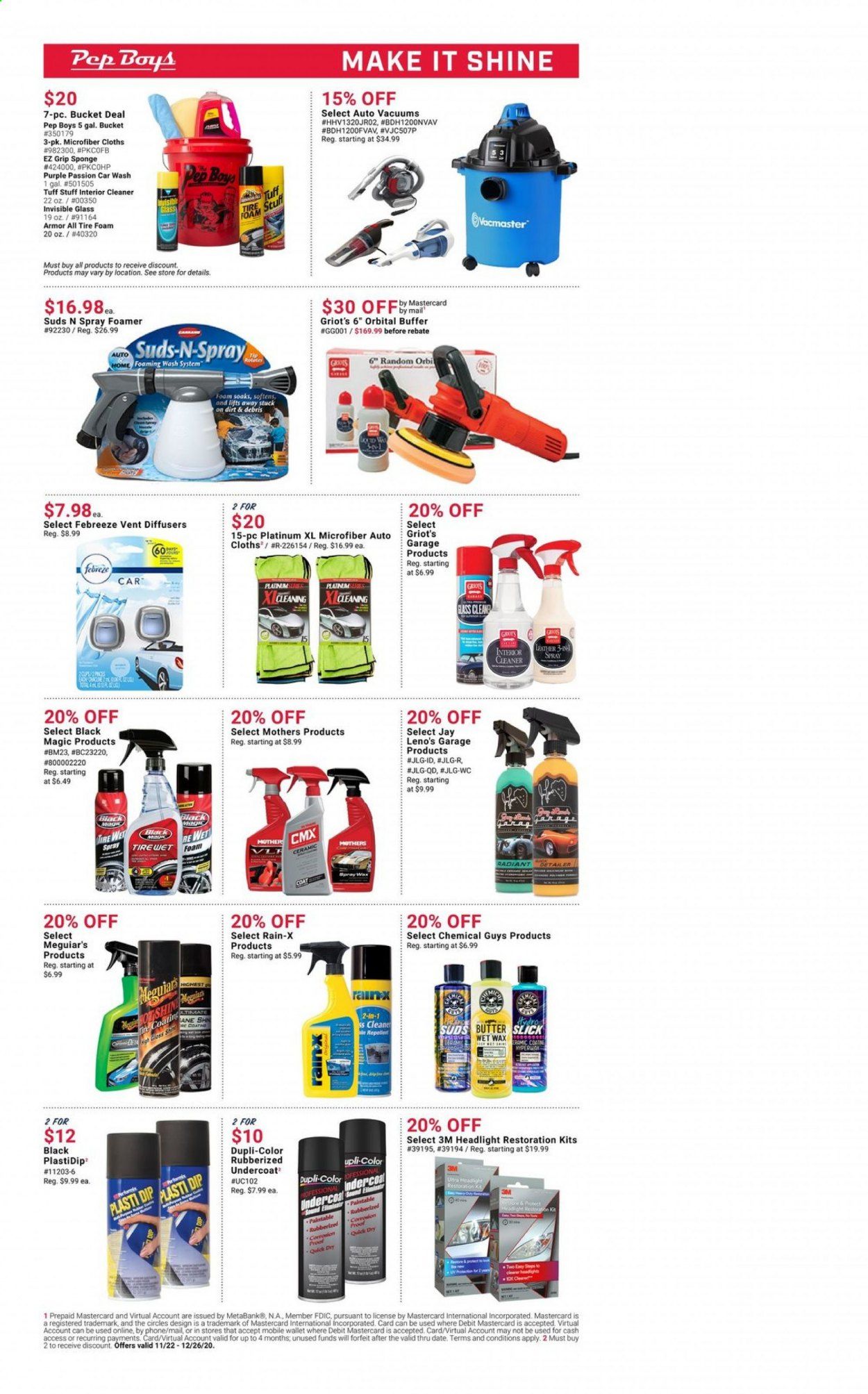 Pep Boys Weekly Ad Flyer November 22 to December 26