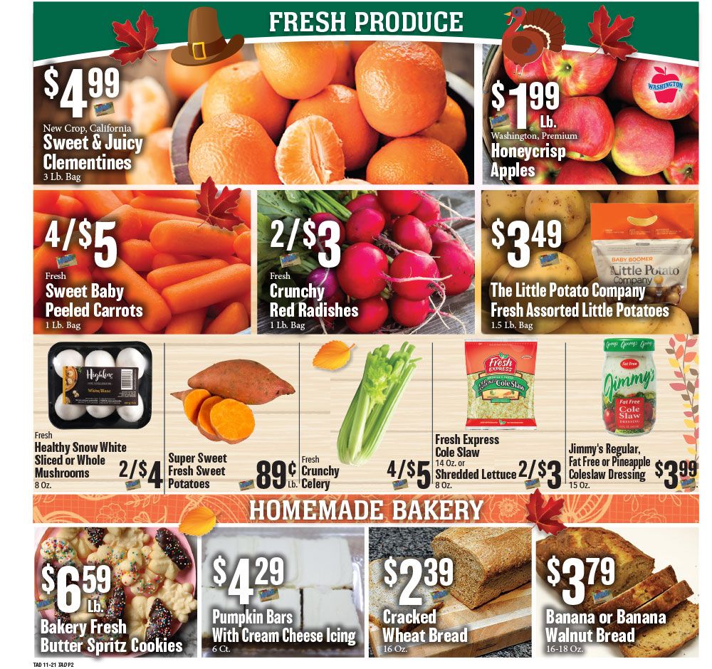Tadych's Thanksgiving Weekly Ad Flyer November 23 to November 29, 2020