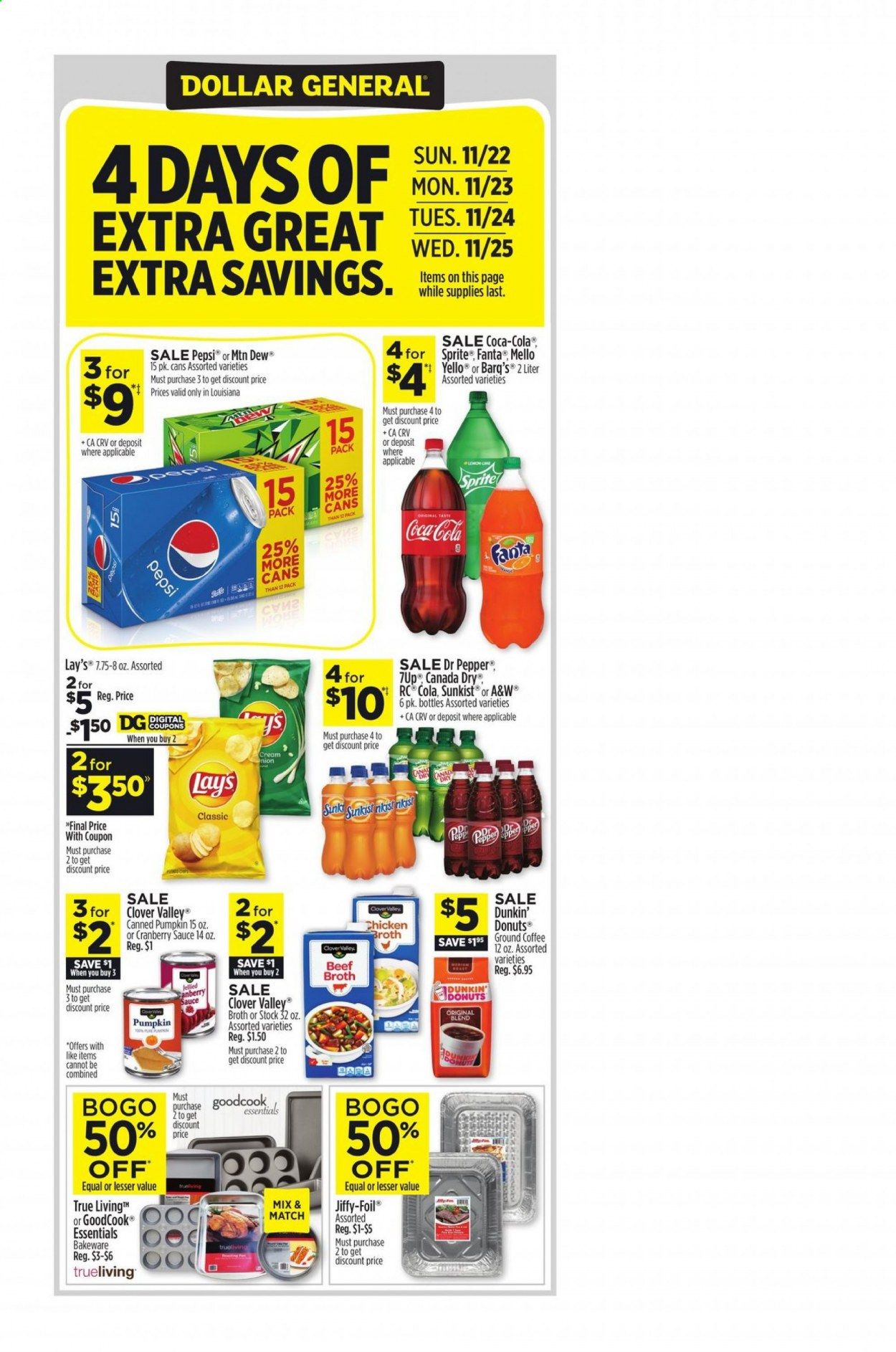 Dollar General (LA) Weekly Ad Flyer November 22 to November 28