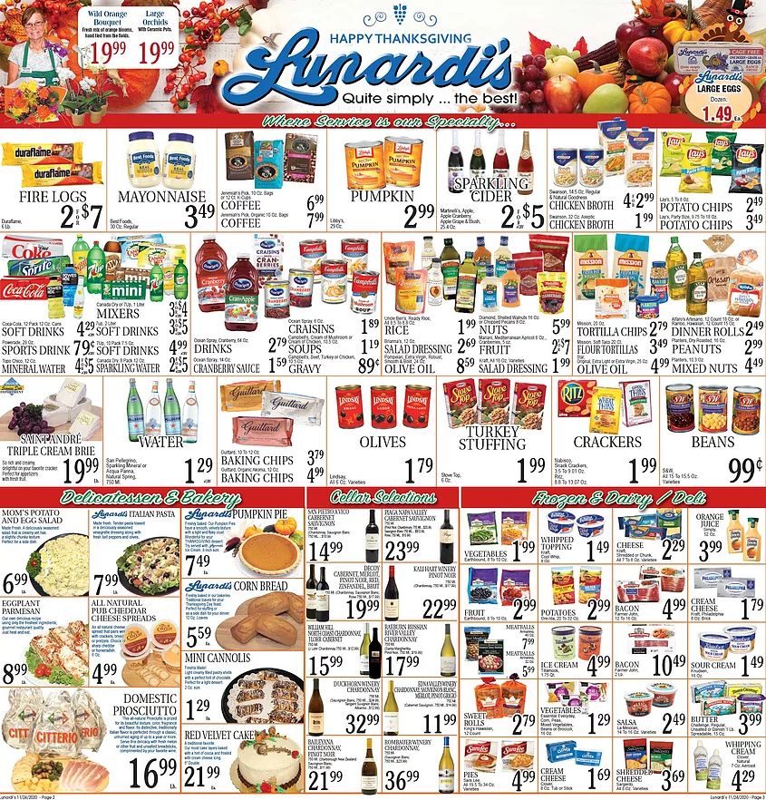 Lunardi's Thanksgiving Weekly Ad Flyer November 24 to November 30, 2020