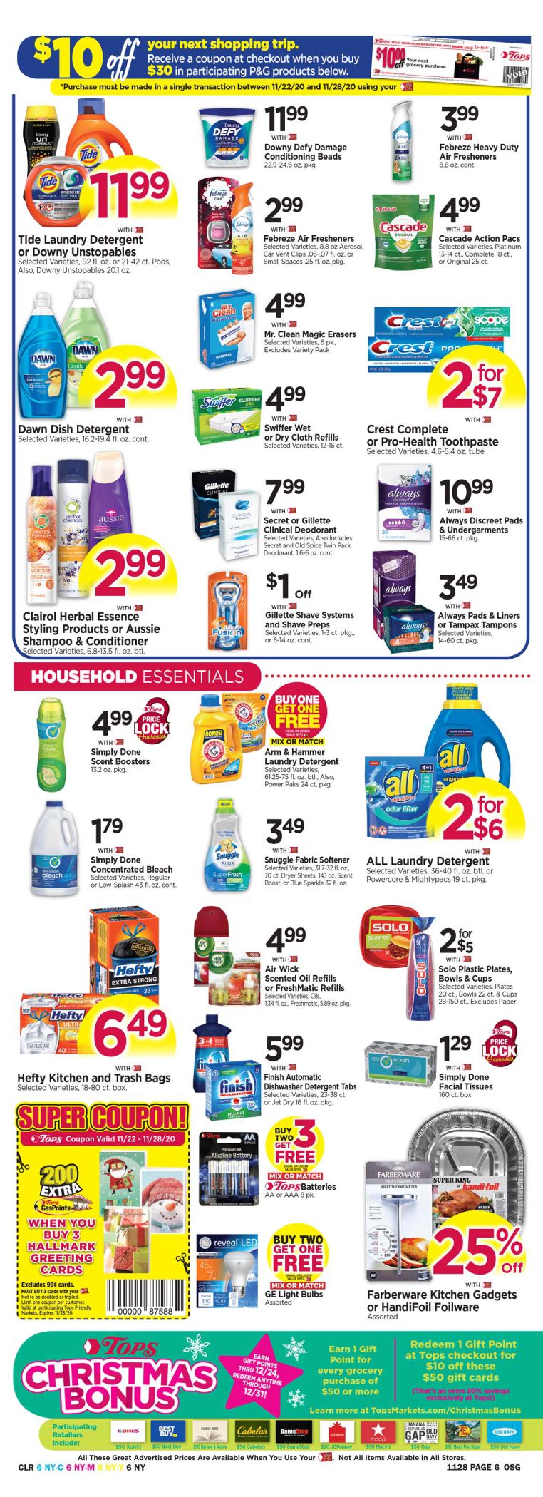 Tops Friendly Markets Thanksgiving Weekly Ad Flyer November 22 to November 28, 2020