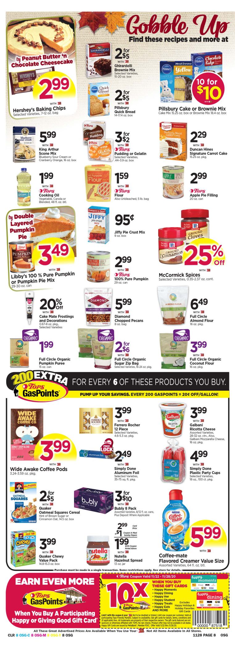 Tops Friendly Markets Thanksgiving Weekly Ad Flyer November 22 to November 28, 2020