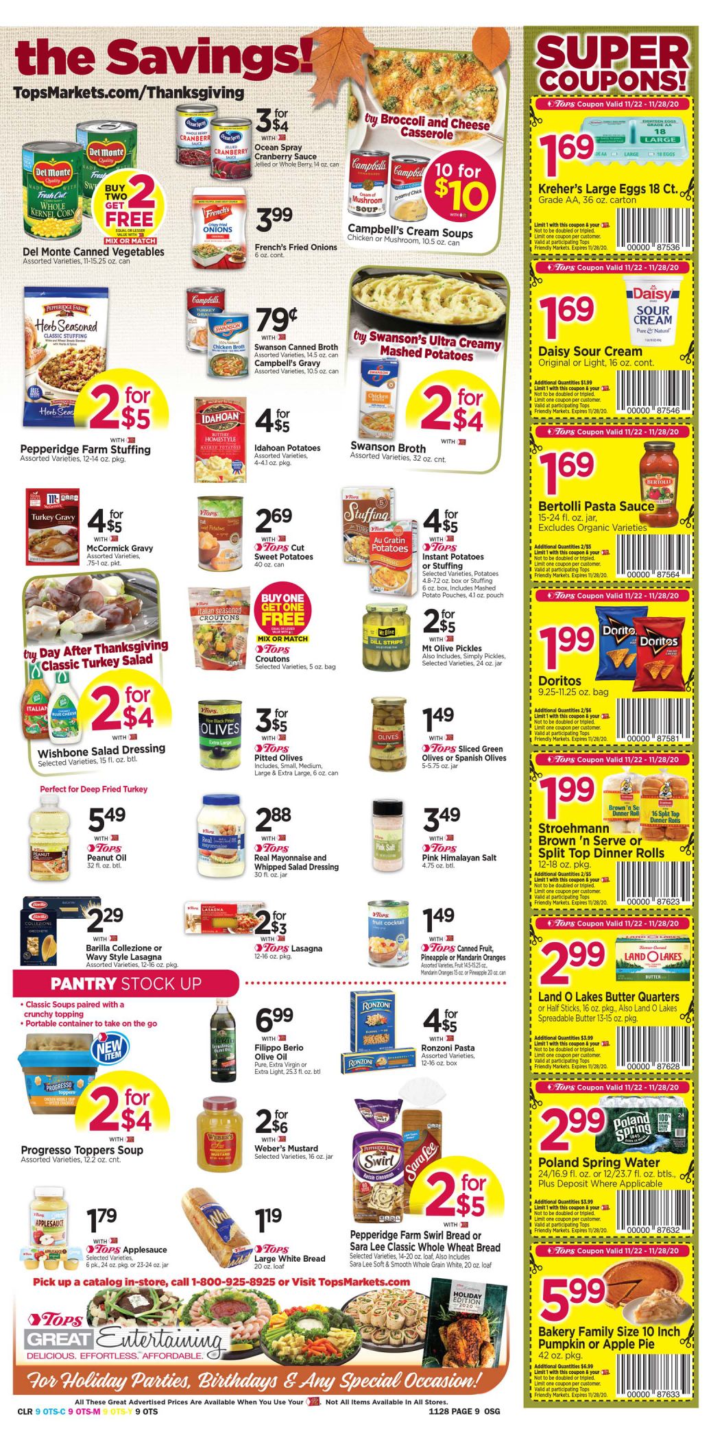 Tops Friendly Markets Thanksgiving Weekly Ad Flyer November 22 to November 28, 2020