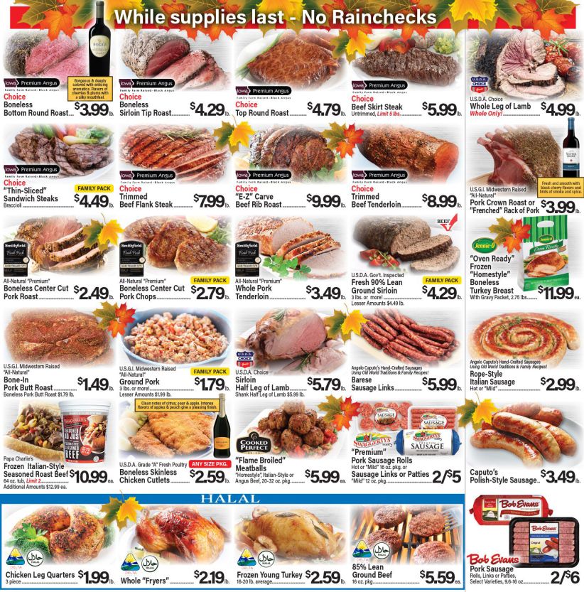 Angelo Caputo's Thanksgiving Ad Flyer November 25 to December 1, 2020