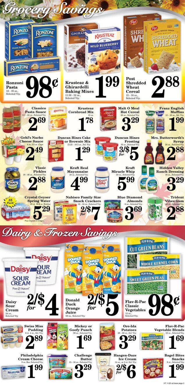 Harvest Foods Thanksgiving Ad Flyer November 25 to December 1, 2020