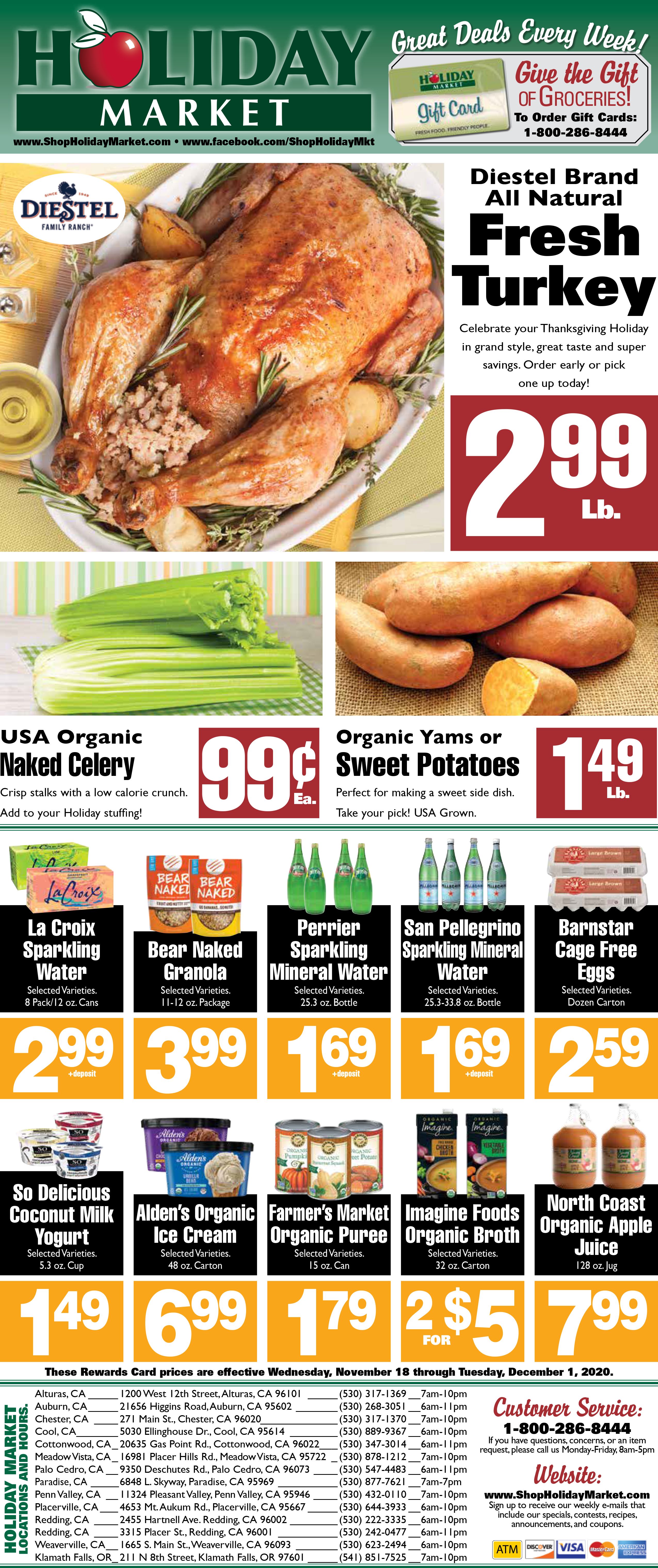 Holiday Market Thanksgiving Ad Flyer November 25 to December 1, 2020