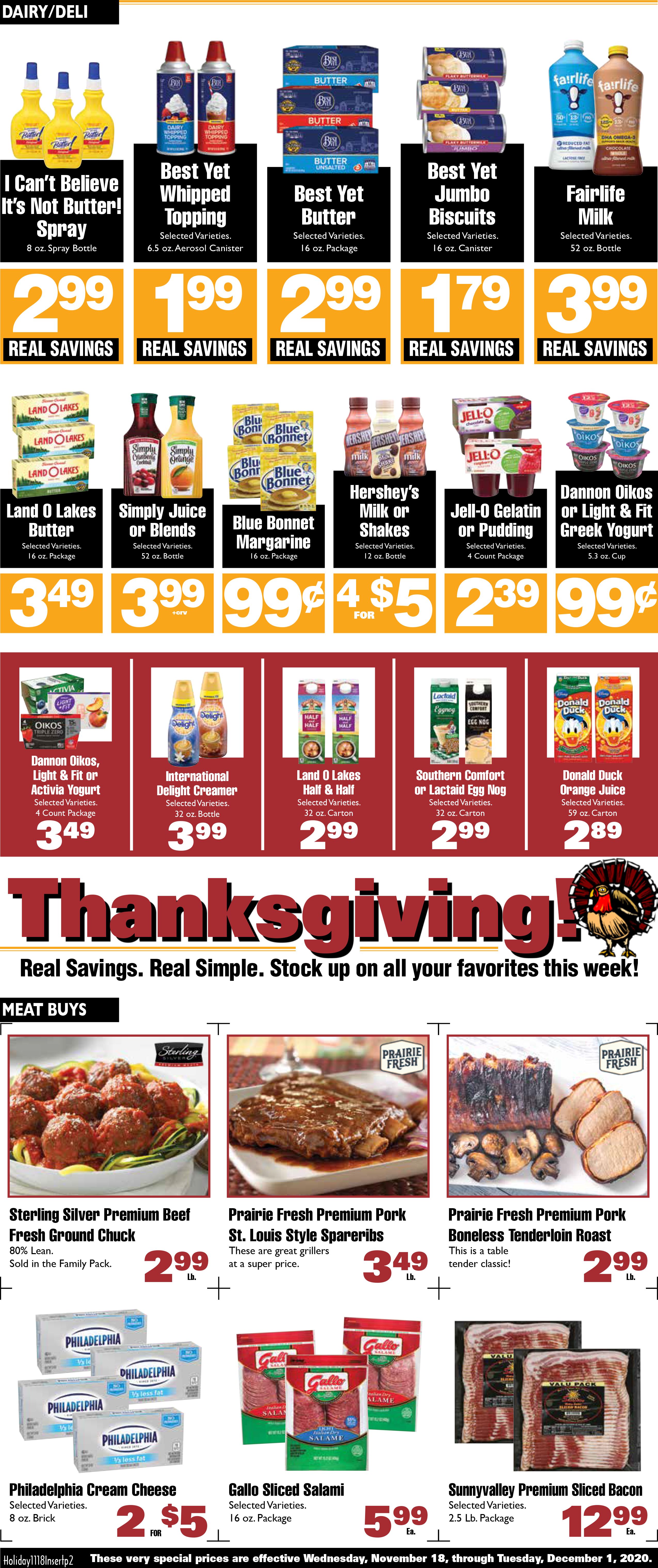 Holiday Market Thanksgiving Ad Flyer November 25 to December 1, 2020