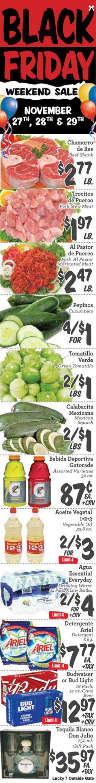 Lucky 7 Supermarket Thanksgiving Ad Flyer November 18 to December 1, 2020