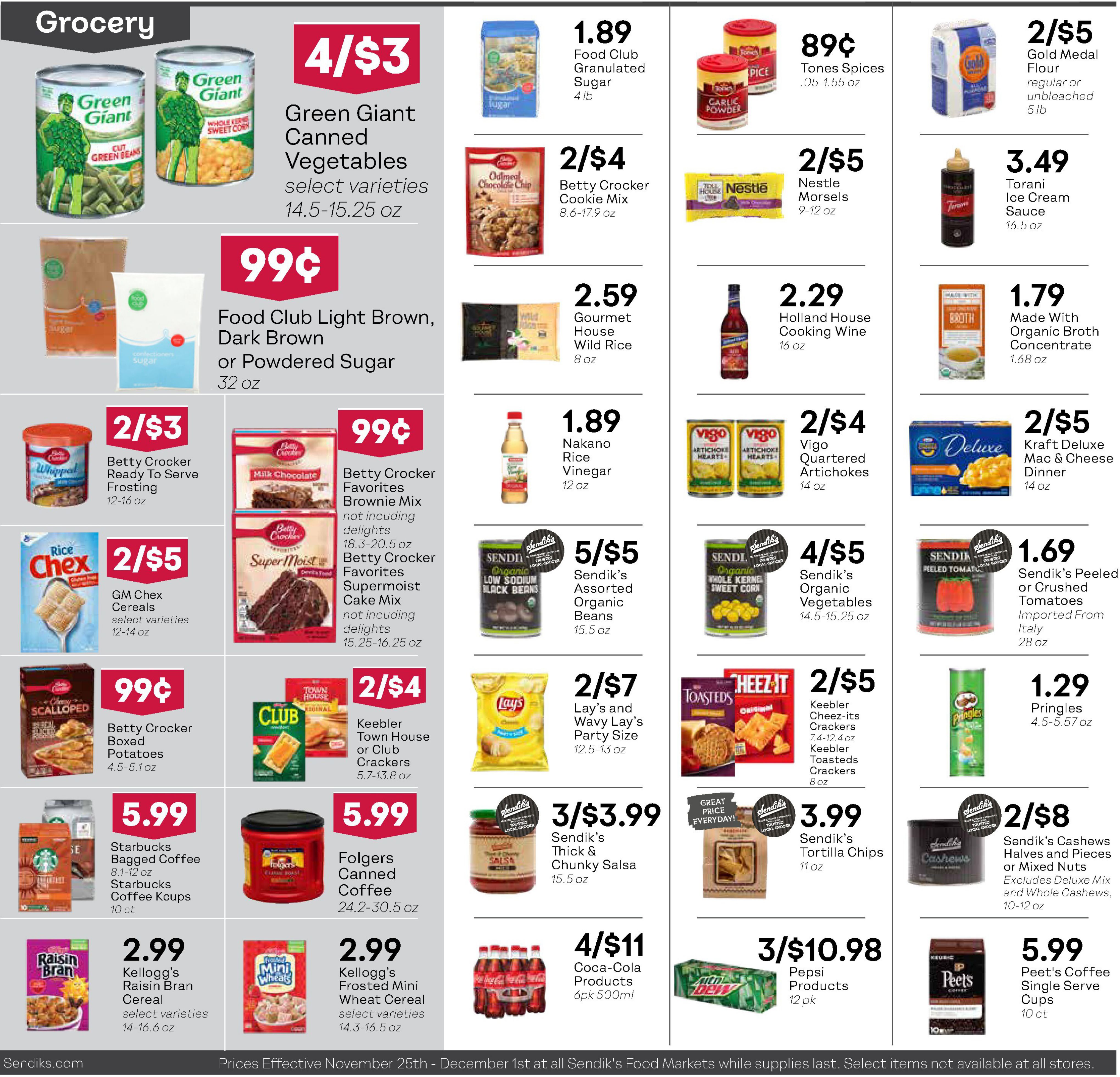 Sendik's Thanksgiving Ad Flyer November 25 to December 1, 2020