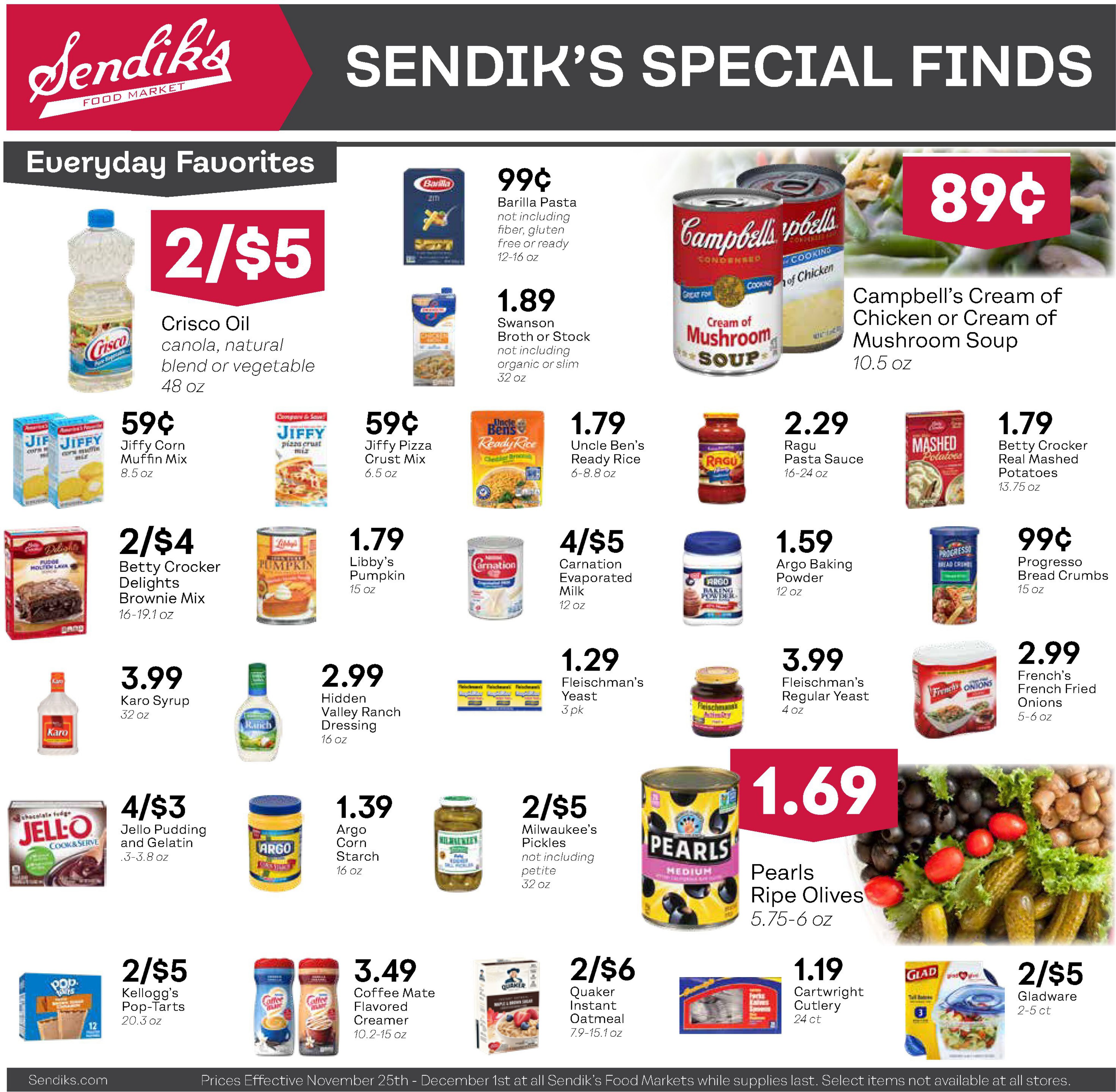 Sendik's Thanksgiving Ad Flyer November 25 to December 1, 2020