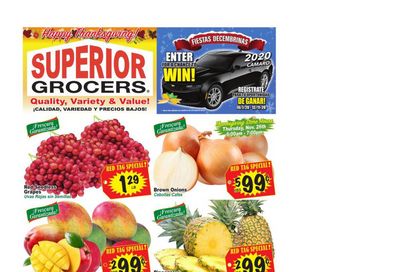 Superior Grocers Thanksgiving Ad Flyer November 25 to December 1, 2020