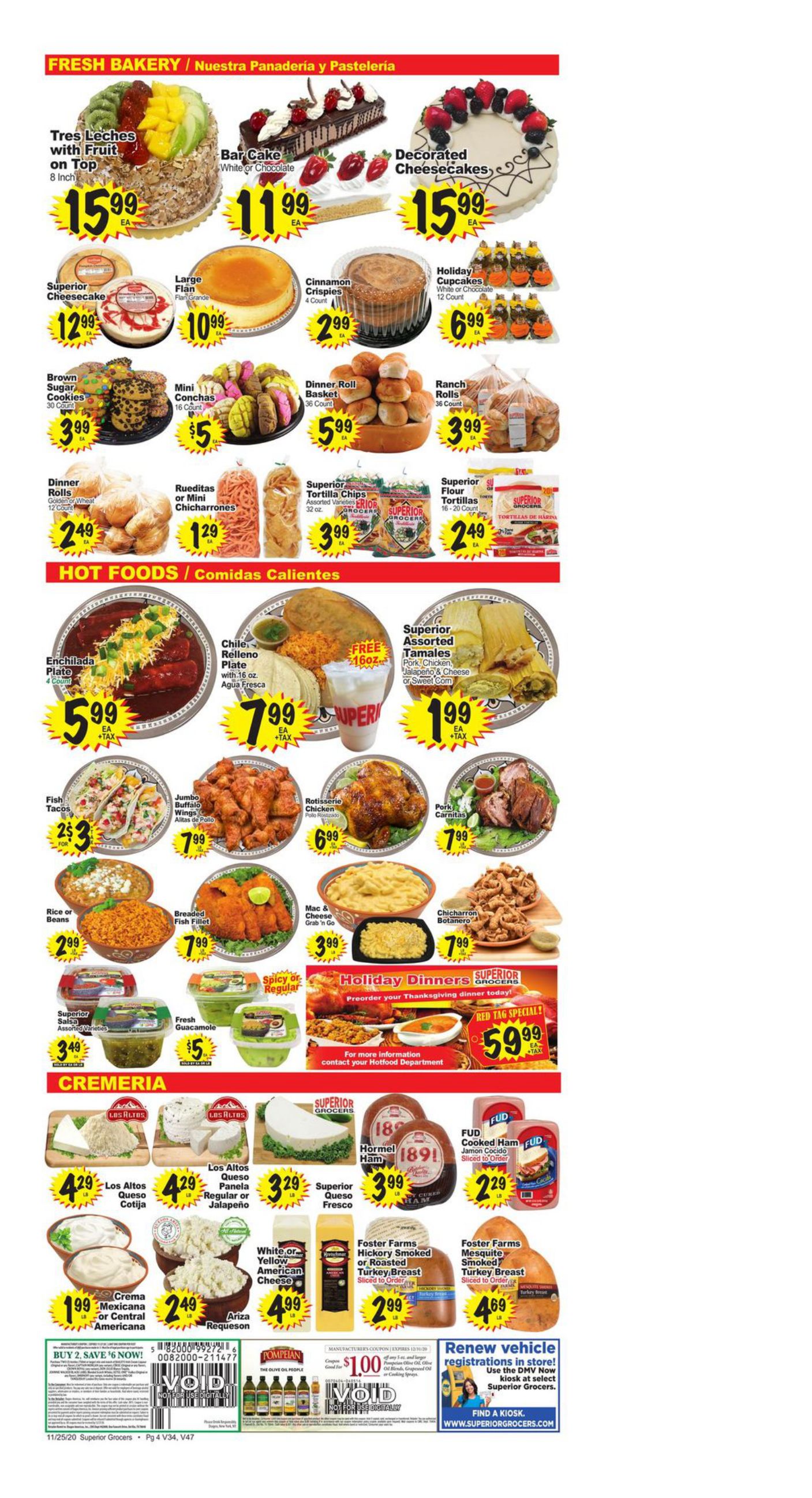 Superior Grocers Thanksgiving Ad Flyer November 25 to December 1, 2020