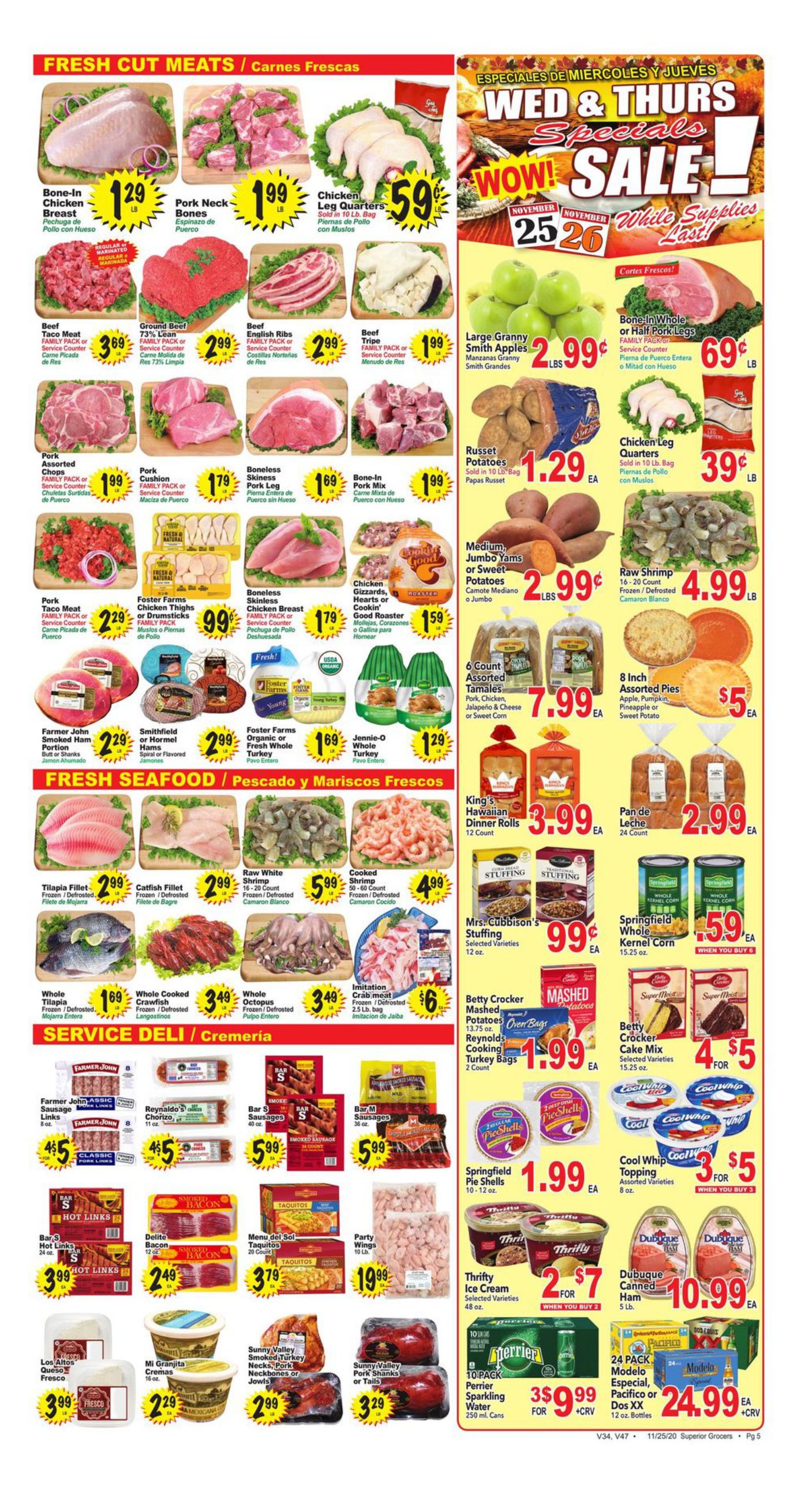 Superior Grocers Thanksgiving Ad Flyer November 25 to December 1, 2020