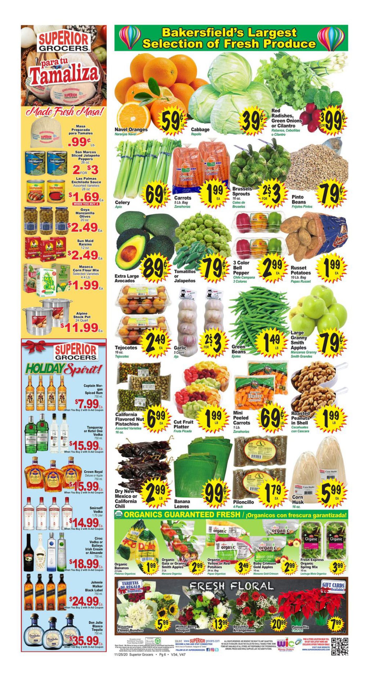 Superior Grocers Thanksgiving Ad Flyer November 25 to December 1, 2020