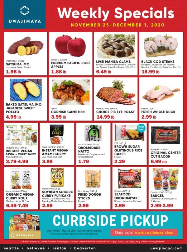 Uwajimaya Weekly Ad Flyer November 25 to December 1, 2020