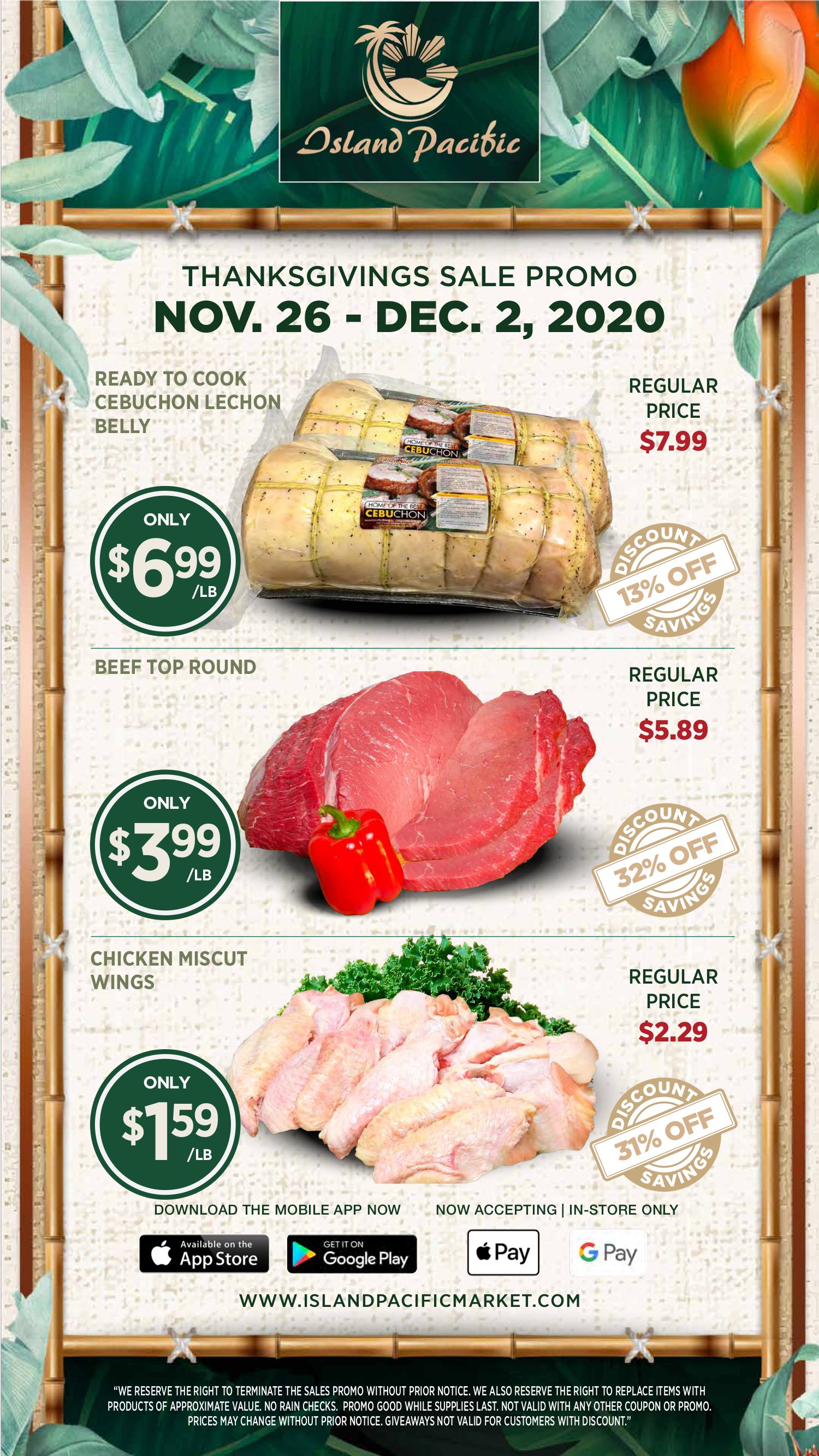 Island Pacific Thanksgiving Weekly Ad Flyer November 26 to December 2, 2020