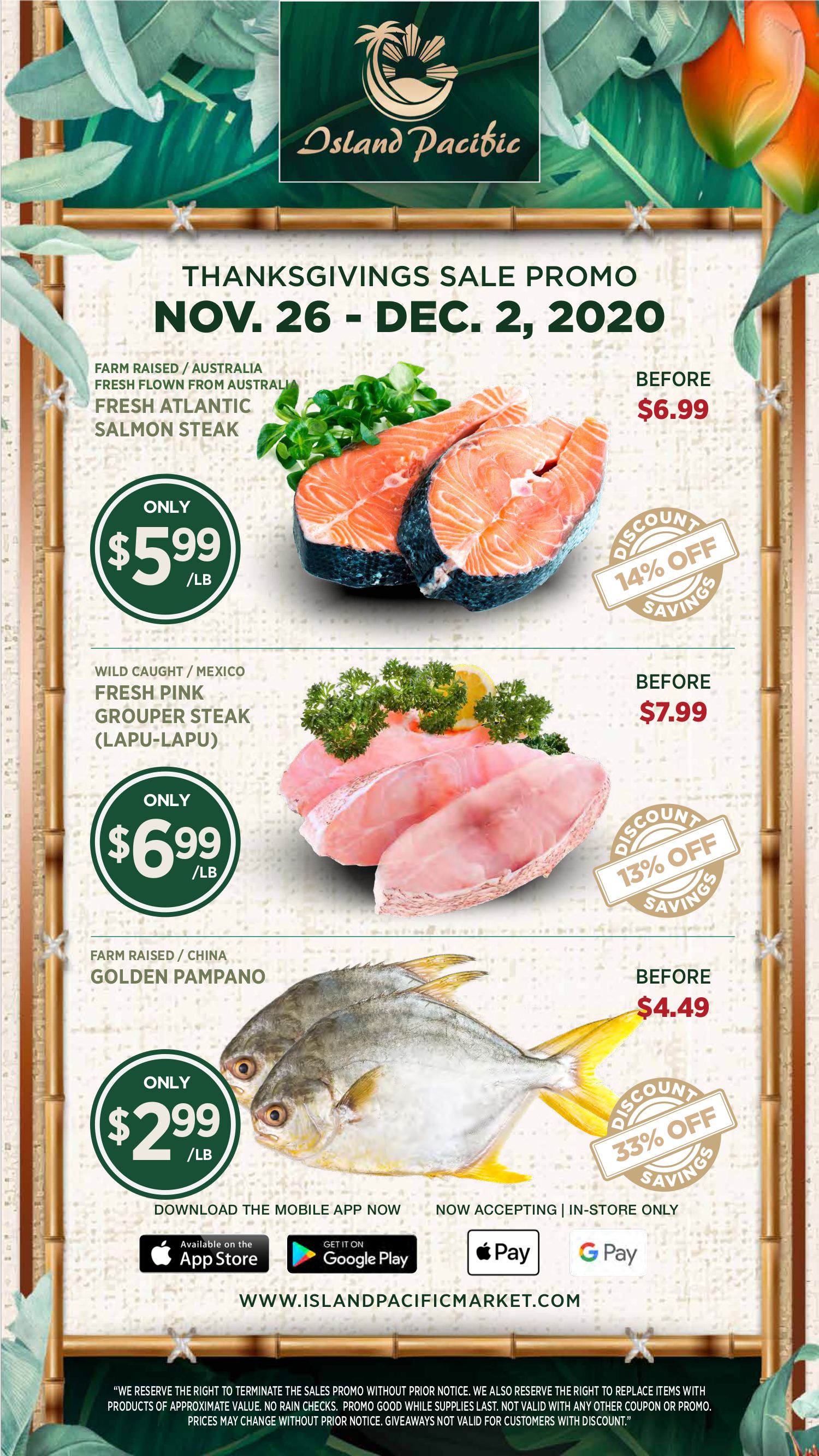 Island Pacific Thanksgiving Weekly Ad Flyer November 26 to December 2, 2020