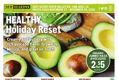 New Seasons Market (CA) 3 Day Sale Ad Flyer November 27 to November 29, 2020