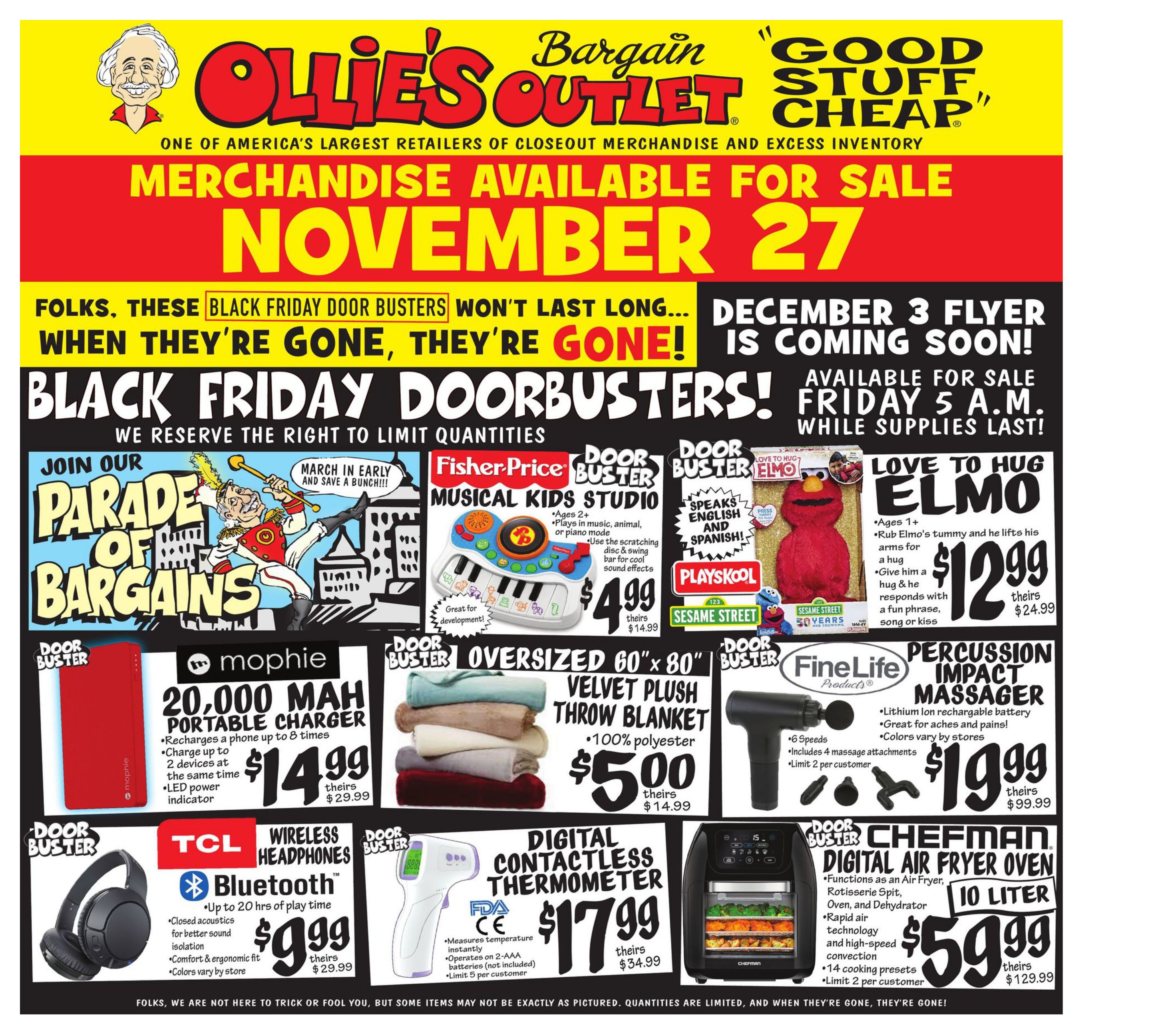 Ollie's Bargain Outlet Thanksgiving Weekly Ad Flyer November 27 to December 2, 2020