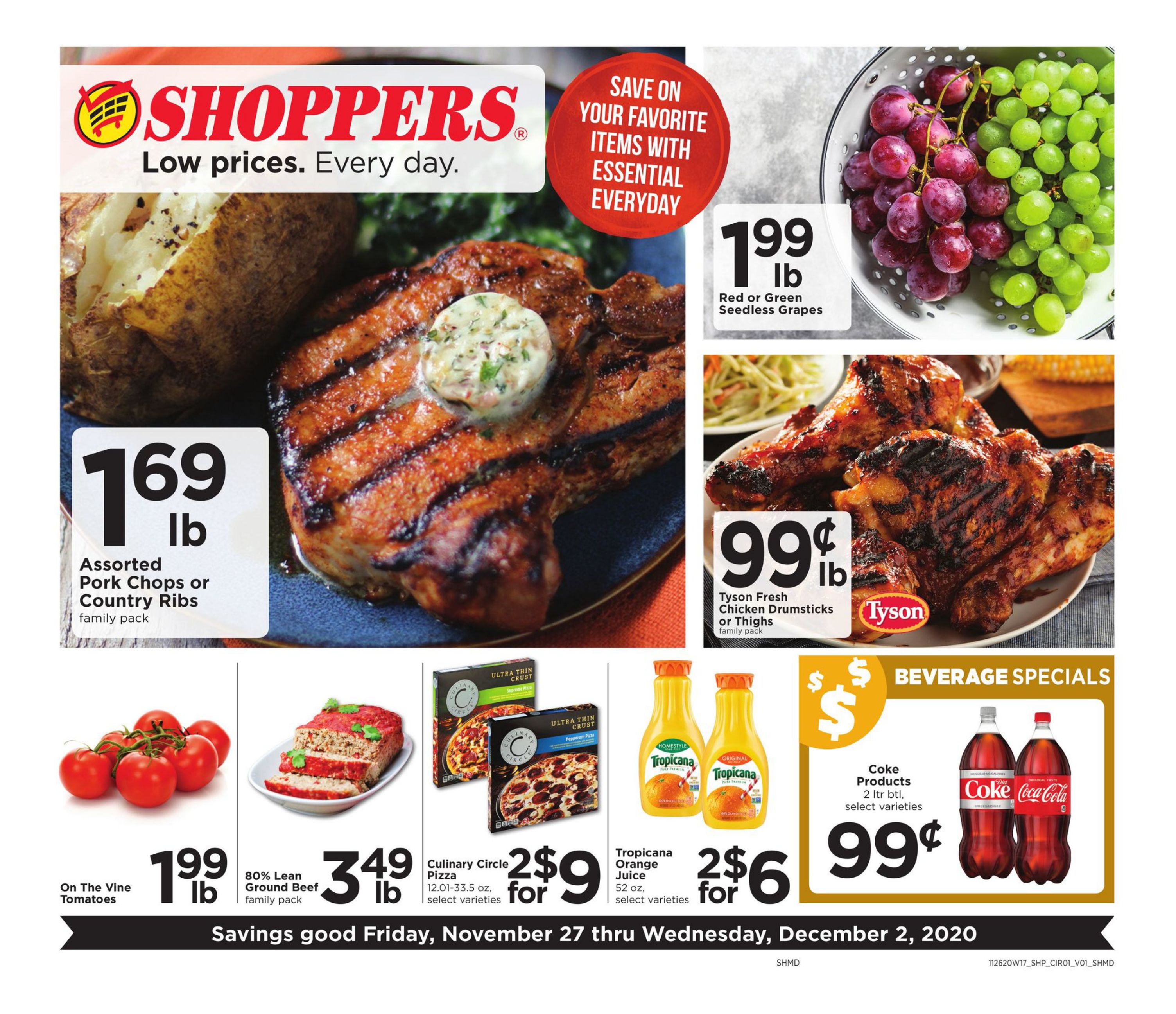 Shoppers Food Thanksgiving Weekly Ad Flyer November 26 to December 2, 2020