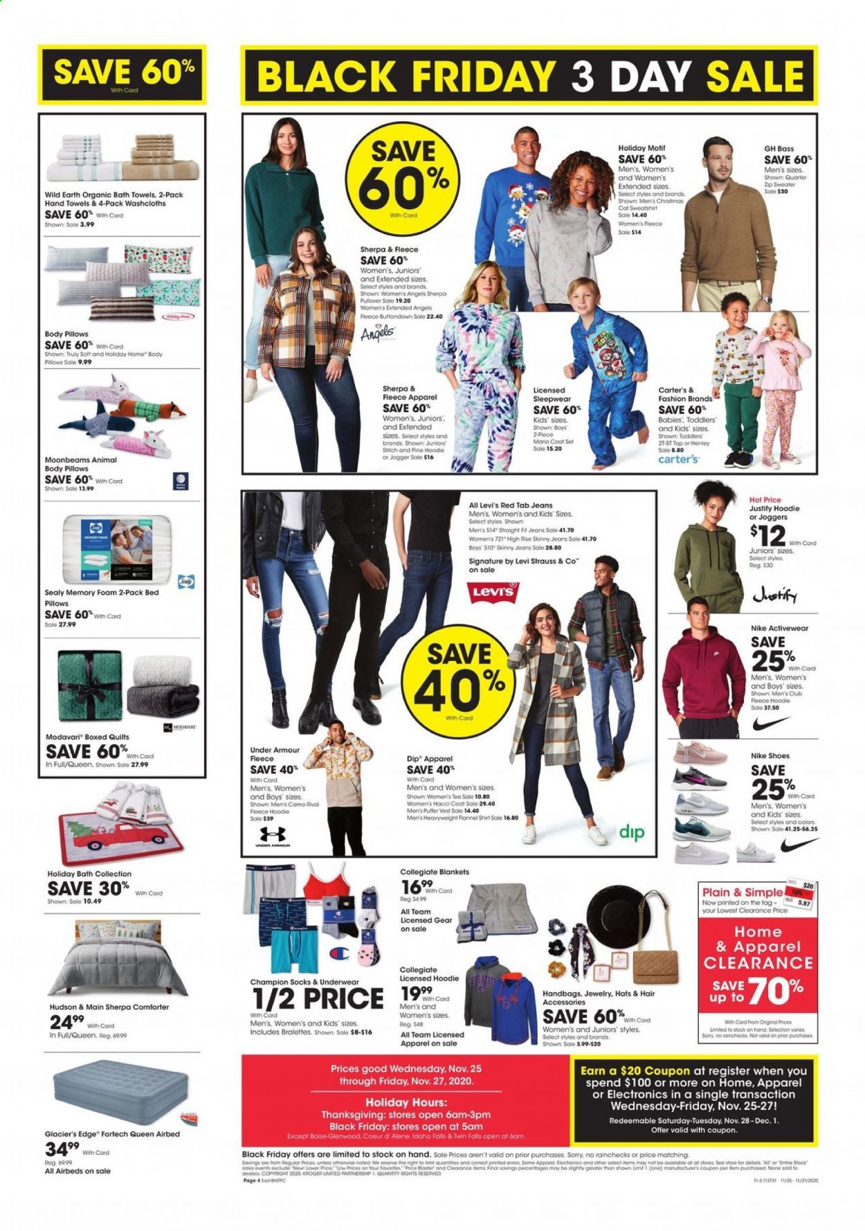 Fred Meyer (DC, DE, NJ, NY, PA, VA) Weekly Ad Flyer November 25 to November 27