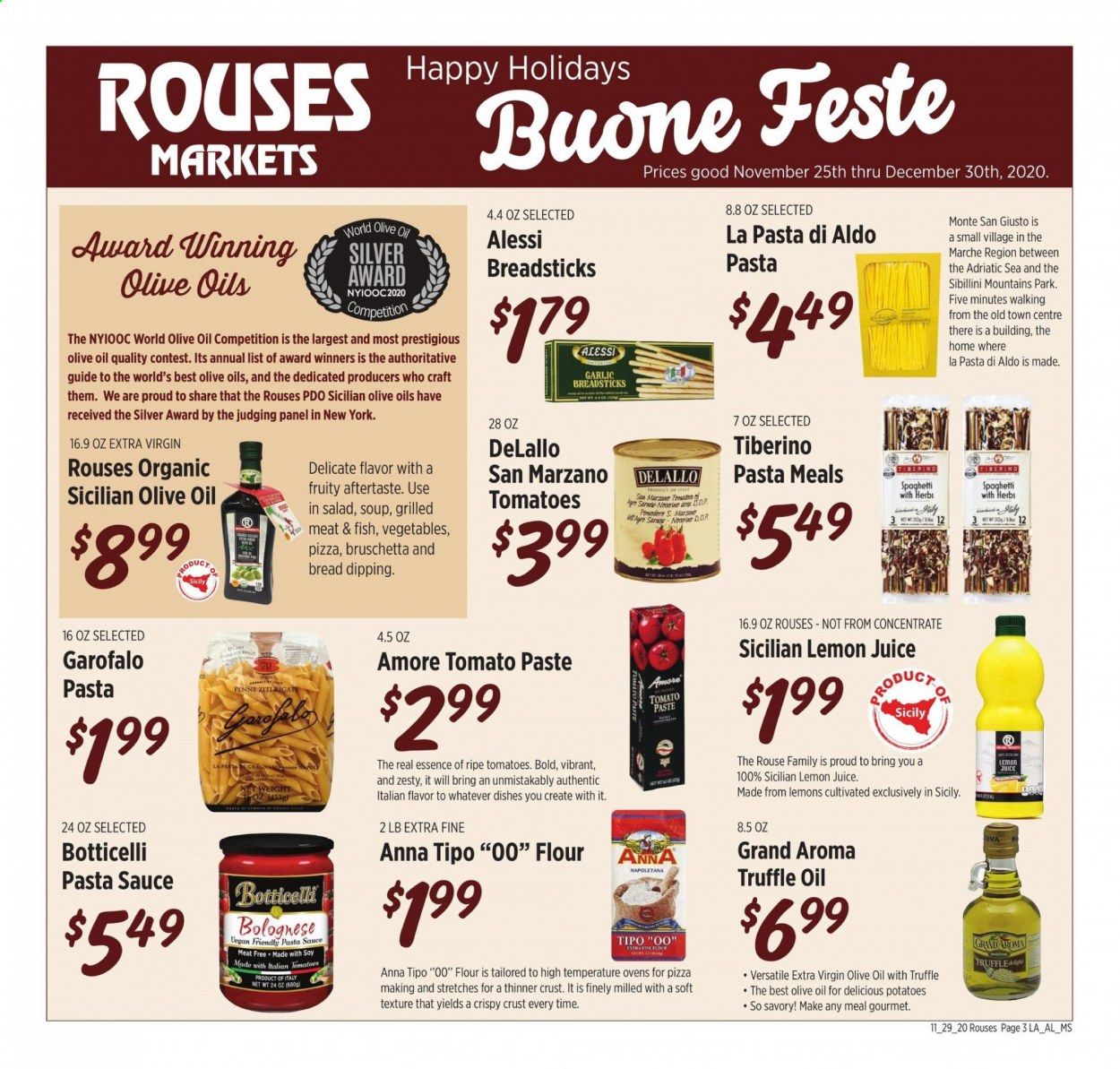 Rouses Markets (AL, LA, MS) Weekly Ad Flyer November 25 to November 30
