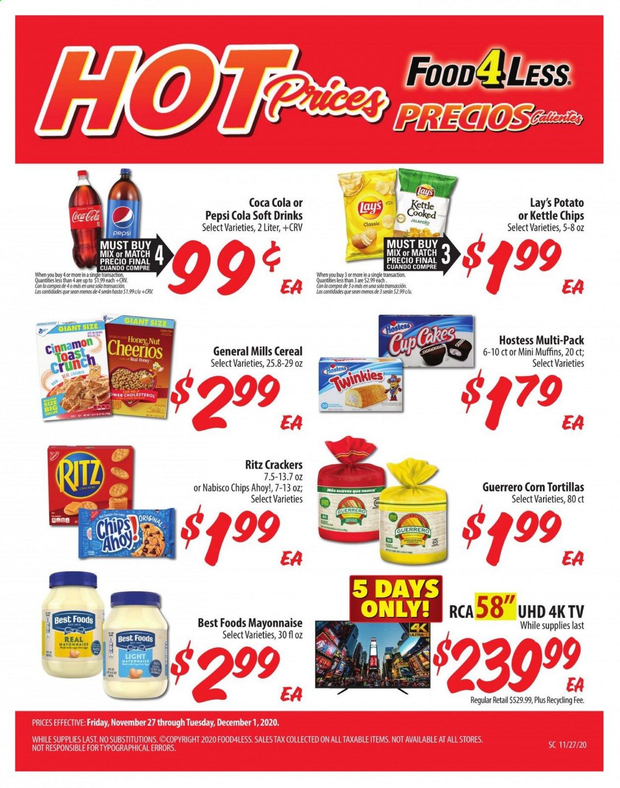 Food 4 Less (CA) Weekly Ad Flyer November 27 to December 1