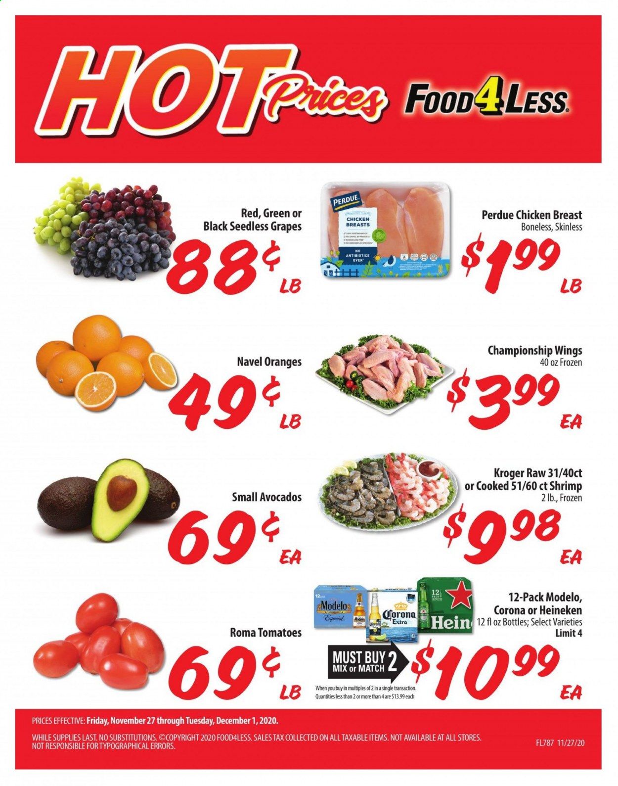 Food 4 Less (IN) Weekly Ad Flyer November 27 to December 1