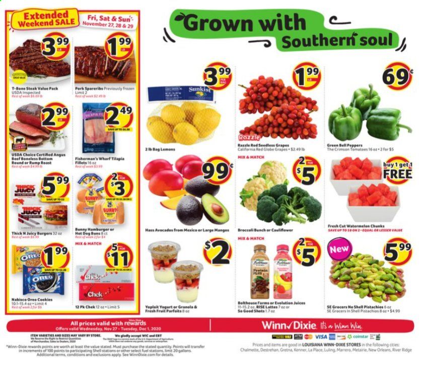 Winn Dixie (AL, FL, GA, LA, MS) Weekly Ad Flyer November 27 to December 1