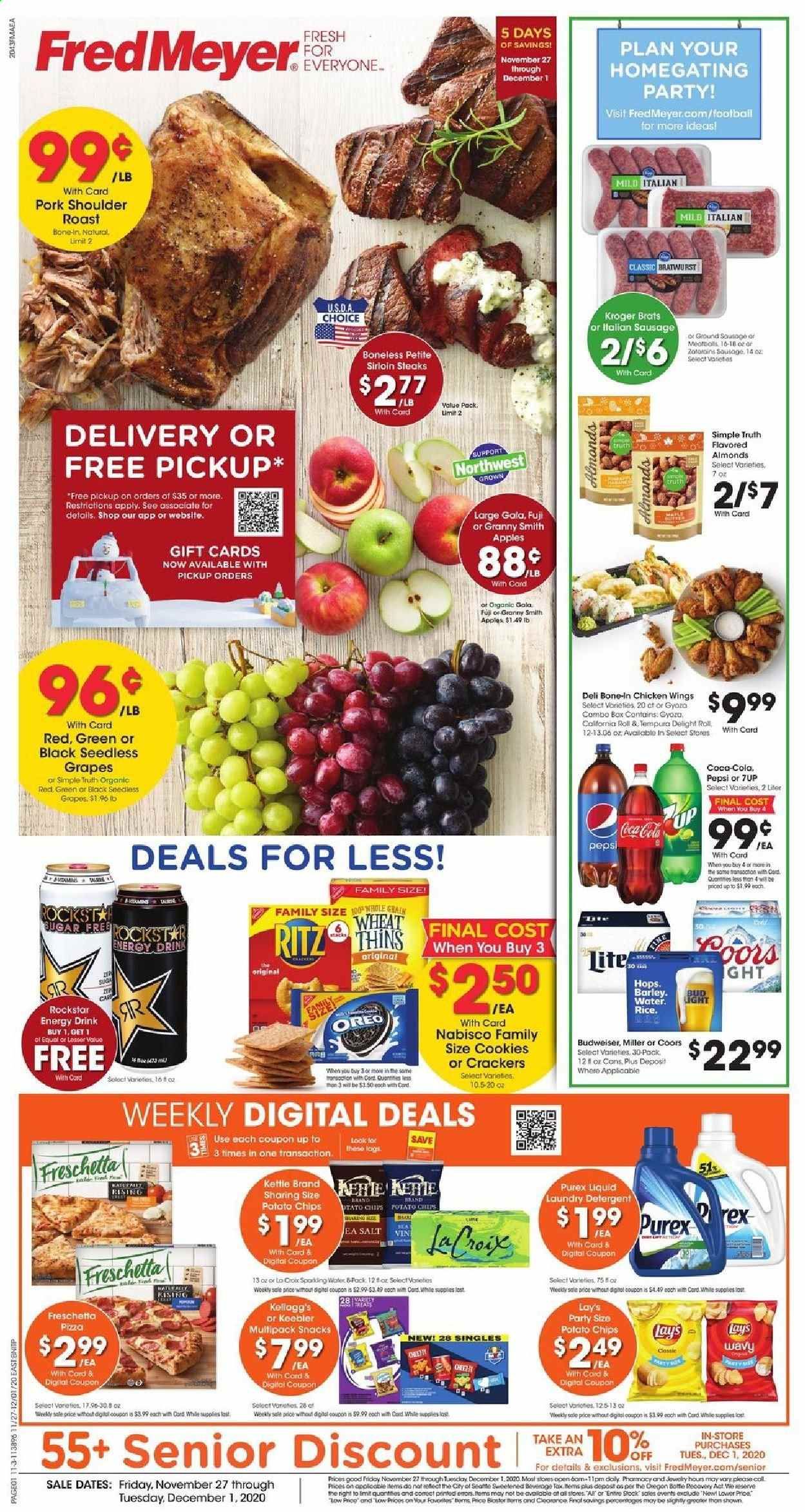 Fred Meyer (DC, DE, NJ, NY, PA, VA) Weekly Ad Flyer November 27 to December 1
