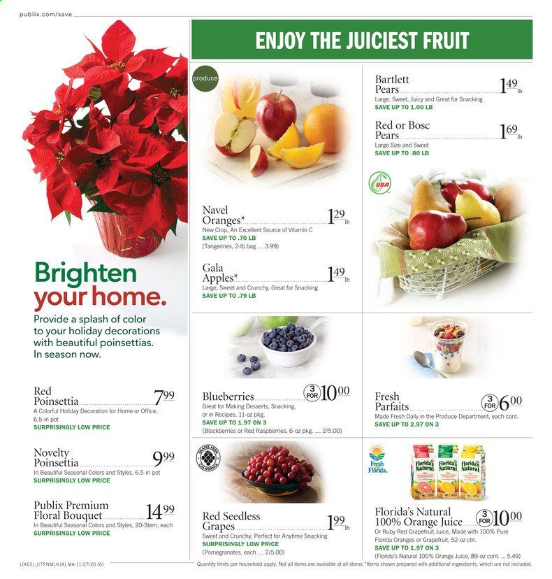 Publix (AL, FL, GA, NC, SC, TN) Weekly Ad Flyer November 27 to December 2
