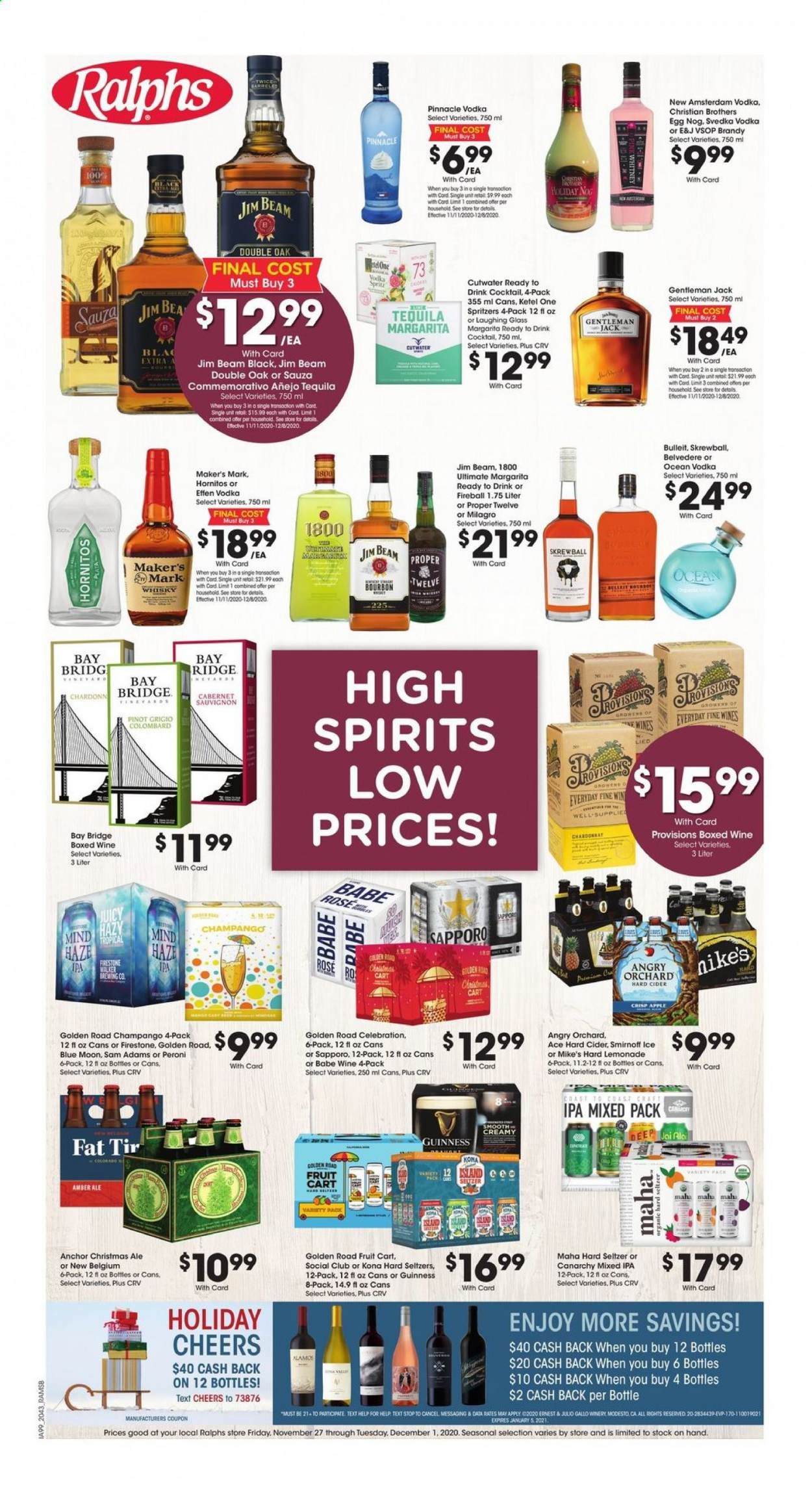 Ralphs (DC, DE, FL, GA, MD, NC, SC, VA) Weekly Ad Flyer November 27 to December 1