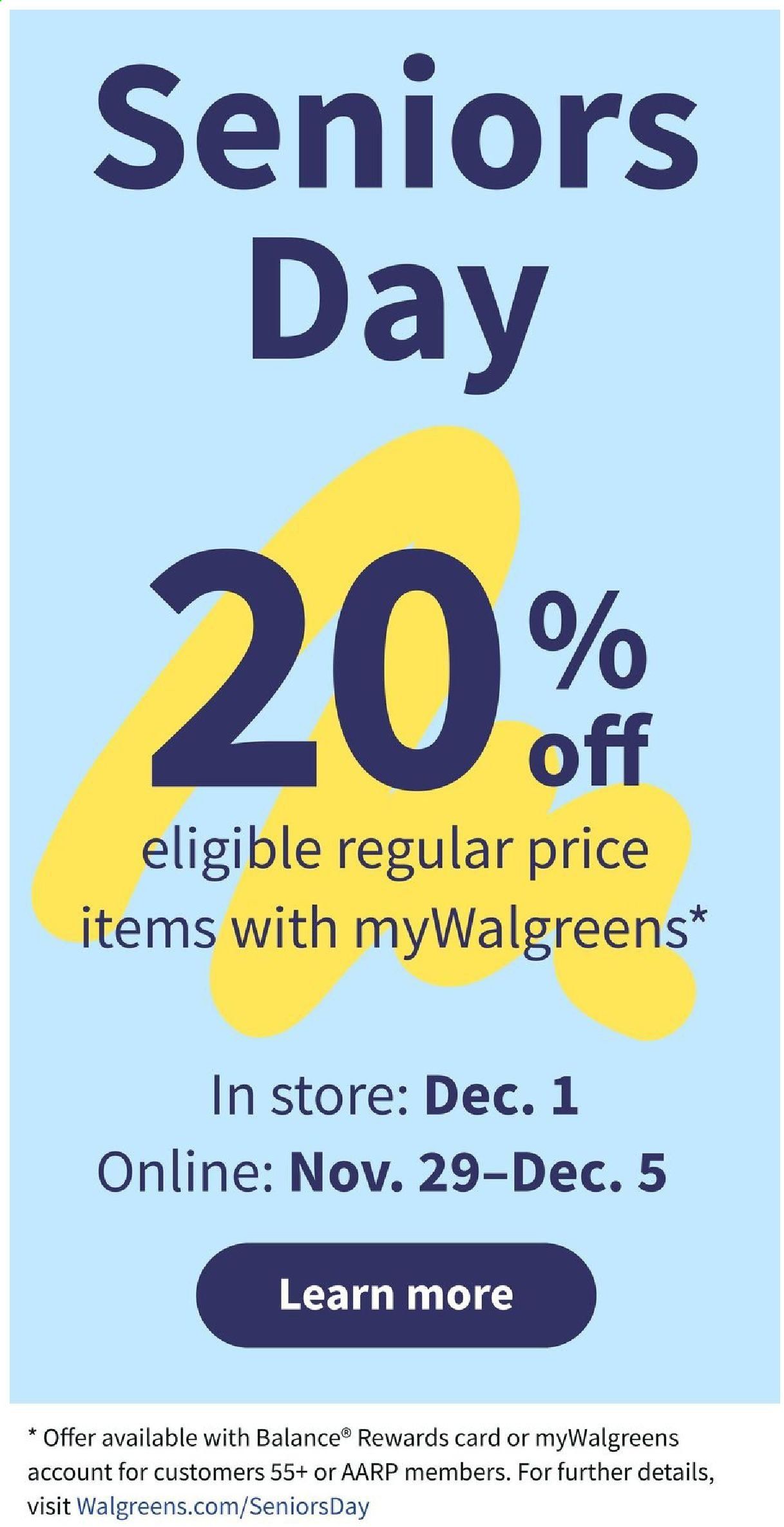 Walgreens Weekly Ad Flyer November 29 to December 5