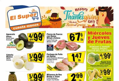 El Super (AZ, CA, NM, NV, TX) Weekly Ad Flyer November 25 to December 1