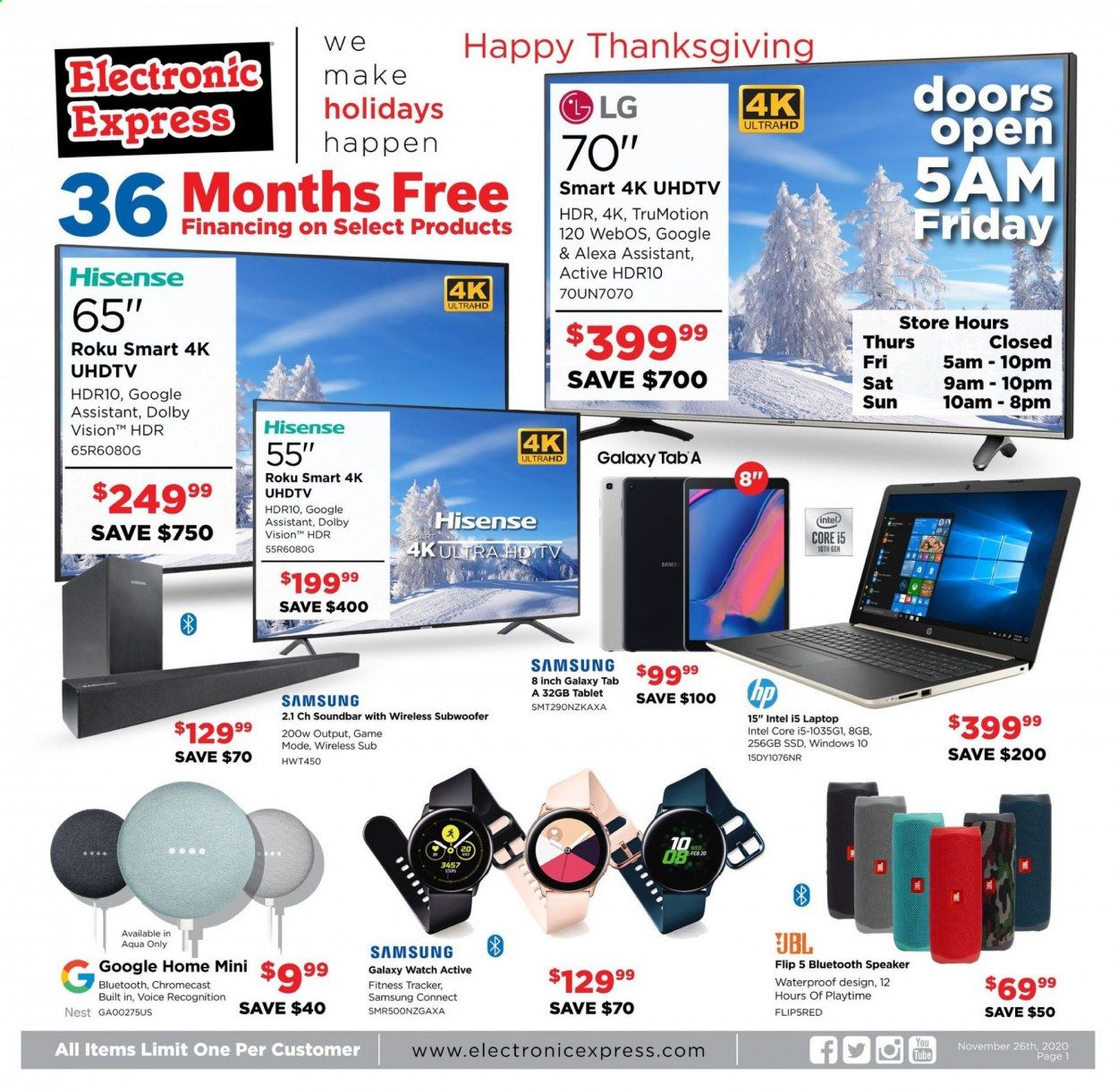 Electronic Express Weekly Ad Flyer November 26 to November 28