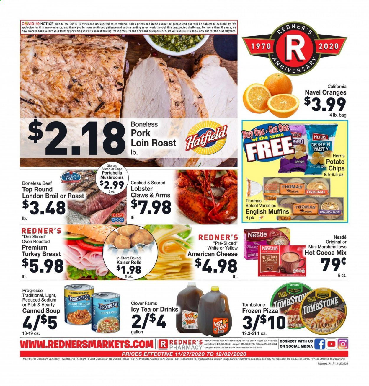 Redner's Markets Weekly Ad Flyer November 27 to December 2