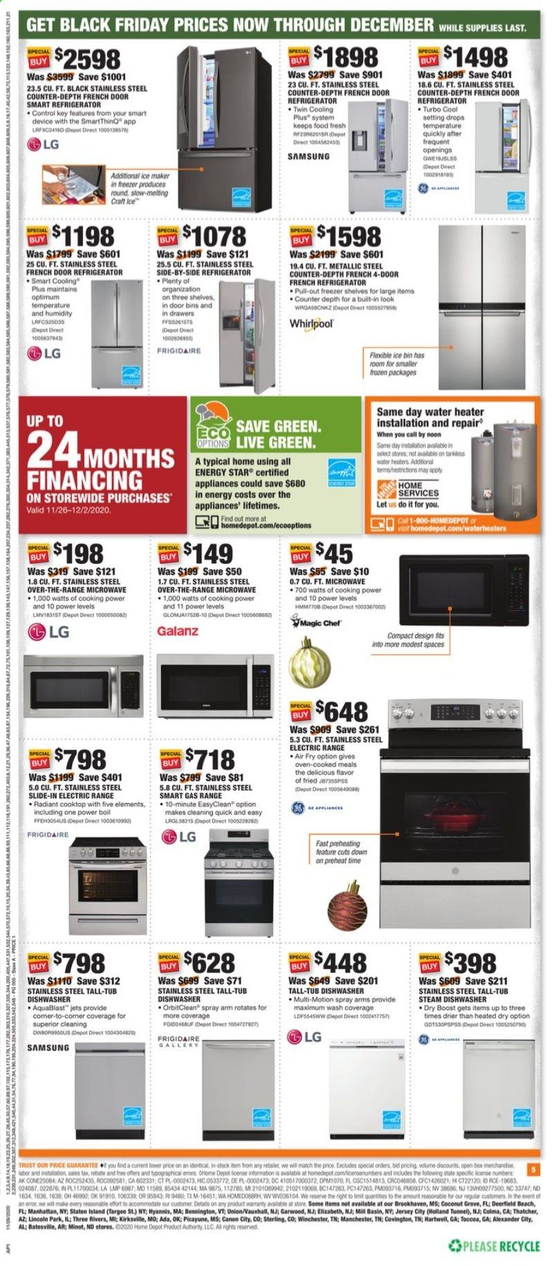 The Home Depot Weekly Ad Flyer November 26 to December 2