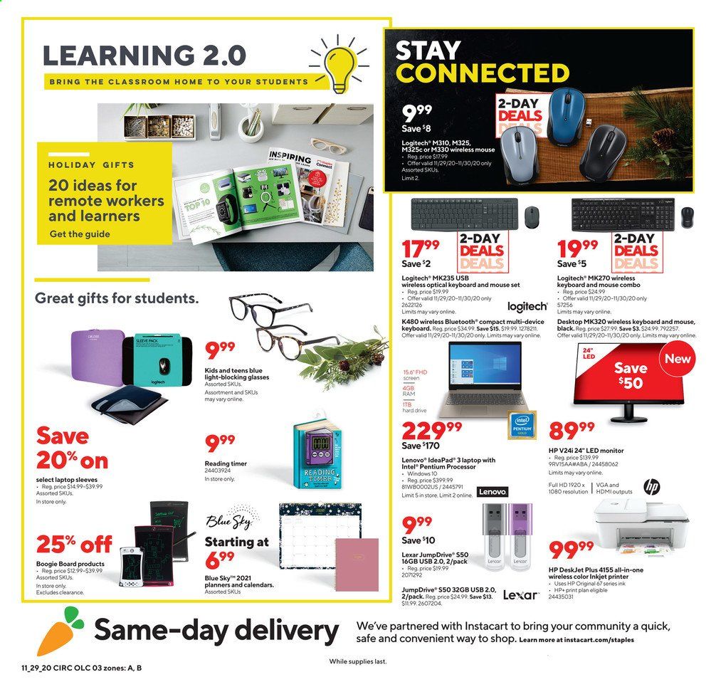 Staples Weekly Ad Flyer November 29 to December 5
