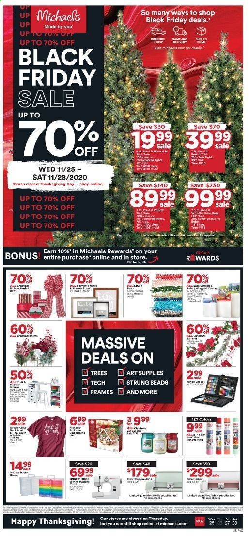 Michaels Weekly Ad Flyer November 25 to November 28