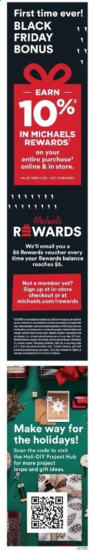 Michaels Weekly Ad Flyer November 25 to November 28