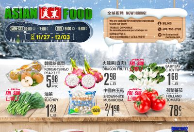 Asian Food Markets Weekly Ad Flyer November 27 to December 3, 2020