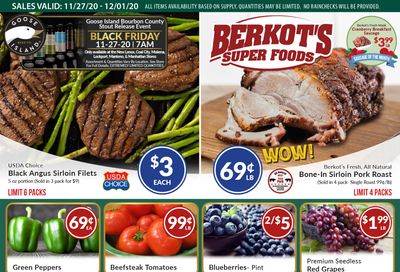 Berkot's Super Foods 5 Day Sale Ad Flyer November 27 to December 1, 2020